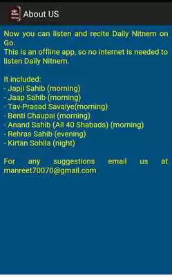 Play Nitnem Audio