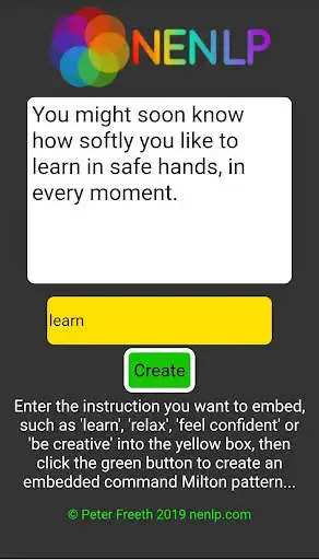 Play NLP Milton Model Generator as an online game NLP Milton Model Generator with UptoPlay