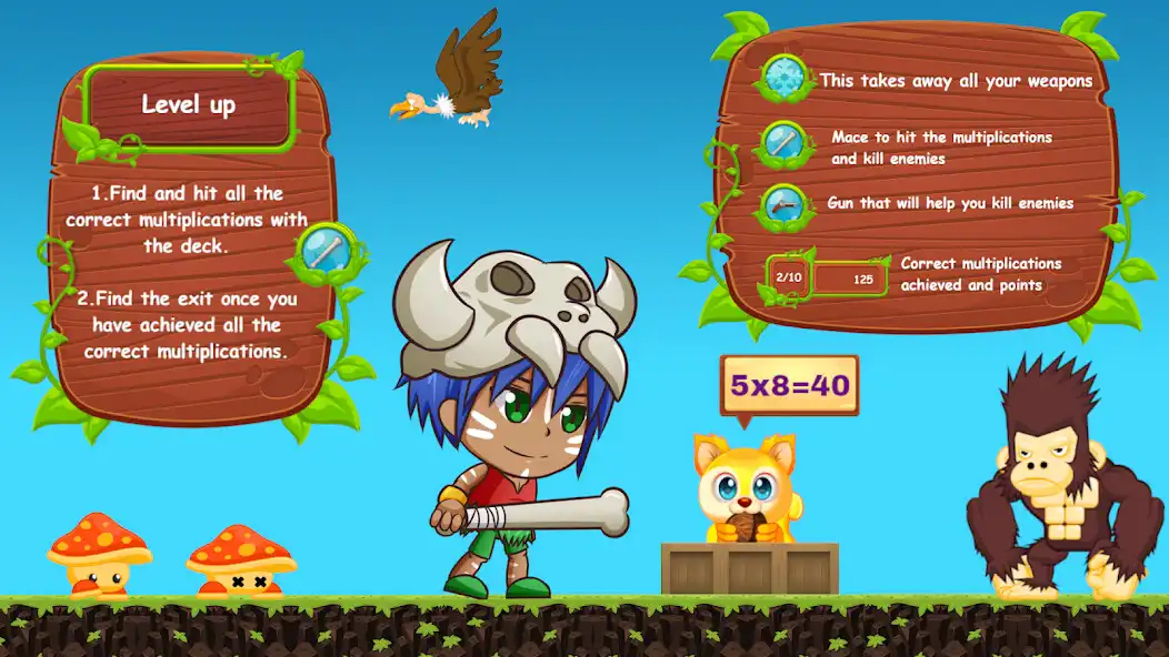 Play Noah crushes the times tables  and enjoy Noah crushes the times tables with UptoPlay