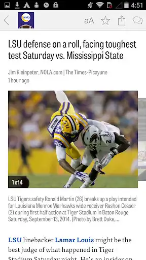 Play NOLA.com: LSU Football news as an online game online NOLA.com: LSU Football news with UptoPlay com.nola.tigers.android Play NOLA.com: LSU Football news as an online game NOLA.com: LSU Football news with UptoPlay