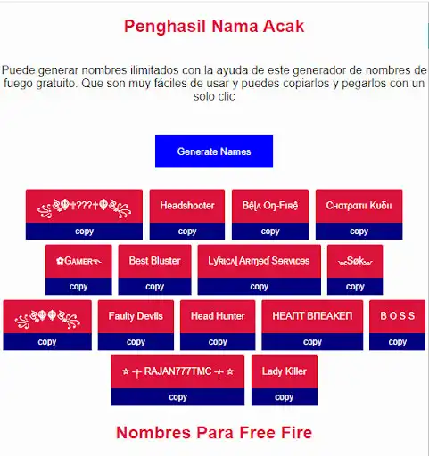 Play nombres para ff  and enjoy nombres para ff with UptoPlay