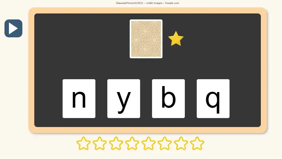 Play Nom des lettres as an online game Nom des lettres with UptoPlay