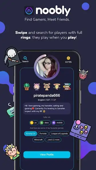 Play Noobly: find gamer friends!  and enjoy Noobly: find gamer friends! with UptoPlay