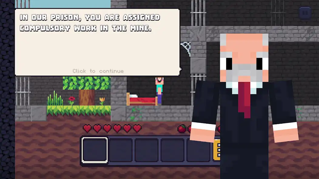 Play Noob Miner: Escape from prison as an online game Noob Miner: Escape from prison with UptoPlay