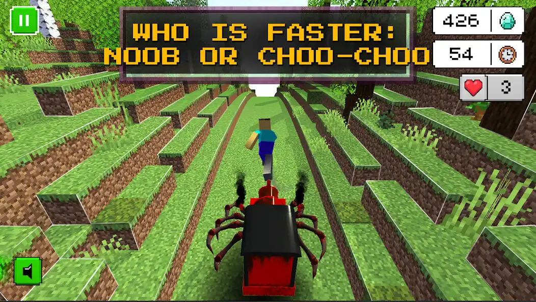 Play Noob vs. Spider Train  and enjoy Noob vs. Spider Train with UptoPlay