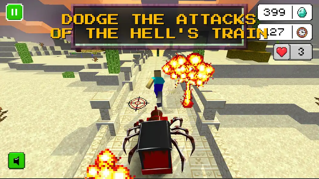 Play Noob vs. Spider Train as an online game Noob vs. Spider Train with UptoPlay