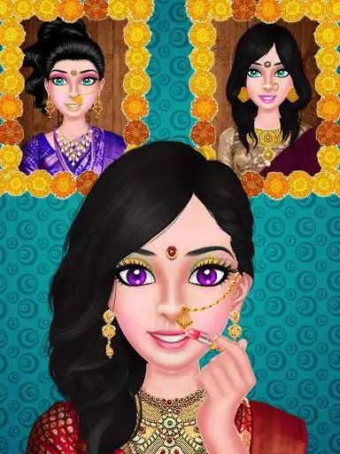 Play North Indian Wedding Bride Dress up and Makeover as an online game North Indian Wedding Bride Dress up and Makeover with UptoPlay