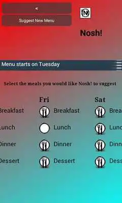 Play Nosh! Menu Planner Try It