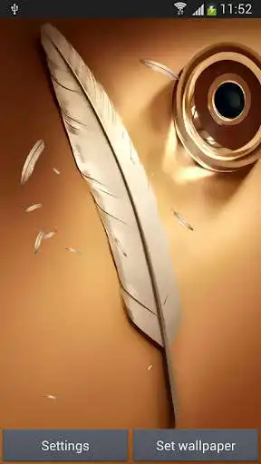 Play Note feather wallpaper