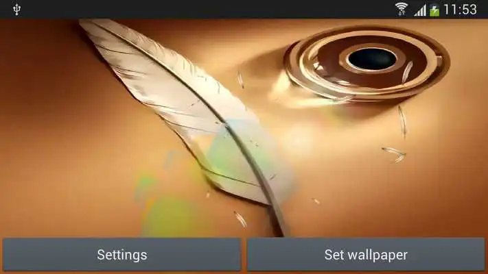 Play Note feather wallpaper