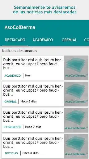 Play Noticias AsoColDerma  and enjoy Noticias AsoColDerma with UptoPlay