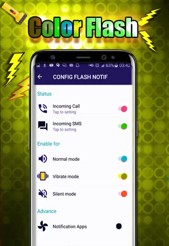 Play Notification Alert FLASH COLOR With Boost  Clean