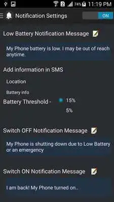 Play Notify Low Battery