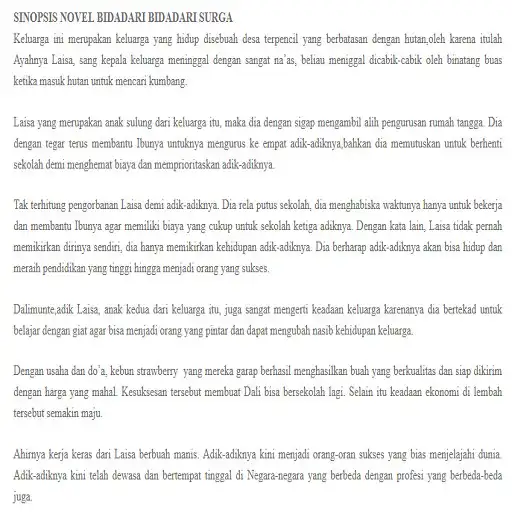 Play Novel Bidadari Surga-Tere liye as an online game Novel Bidadari Surga-Tere liye with UptoPlay