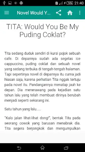 Play Novel TITA : Be My Puding Coklat as an online game Novel TITA : Be My Puding Coklat with UptoPlay
