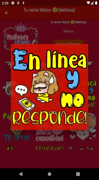 Play Novia Toxica Stickers as an online game Novia Toxica Stickers with UptoPlay