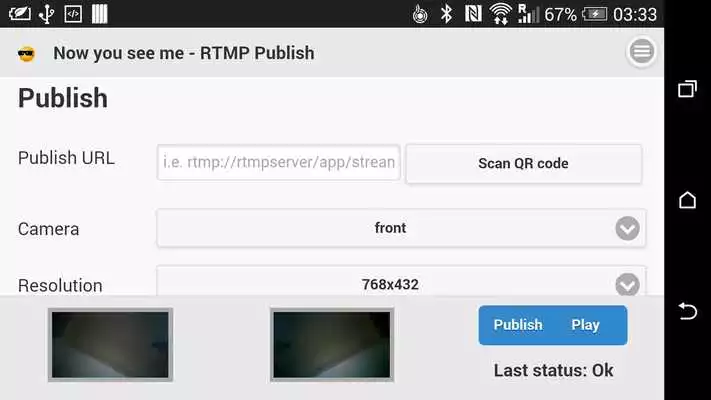 Play Now you see me -RTMP broadcast