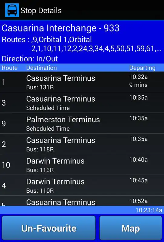 Play NT Bus Tracker