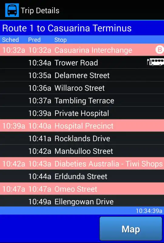 Play NT Bus Tracker