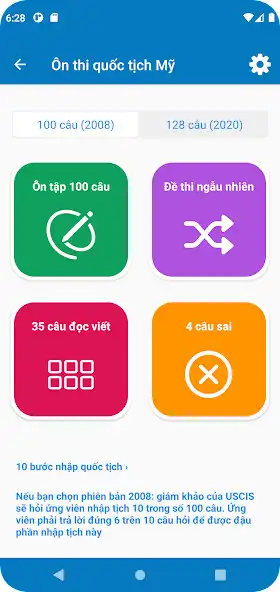 Play Ôn Thi Quốc Tịch Mỹ as an online game Ôn Thi Quốc Tịch Mỹ with UptoPlay