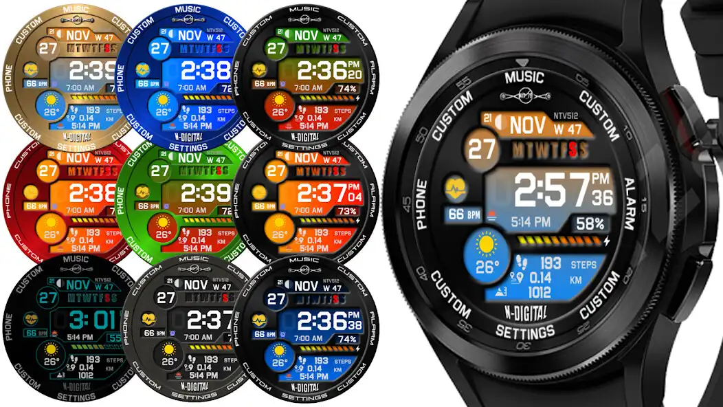 Play NTV512 - N Digital Watch face  and enjoy NTV512 - N Digital Watch face with UptoPlay
