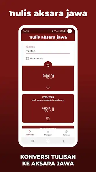 Play Nulis Aksara Jawa Ketik  Baca  and enjoy Nulis Aksara Jawa Ketik  Baca with UptoPlay