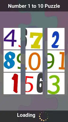 Play Number 1 to 10 Puzzle as an online game Number 1 to 10 Puzzle with UptoPlay