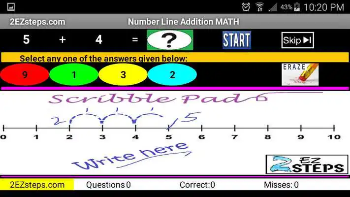 Play Number line Addition MATH