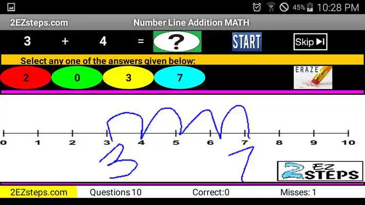 Play Number line Addition MATH