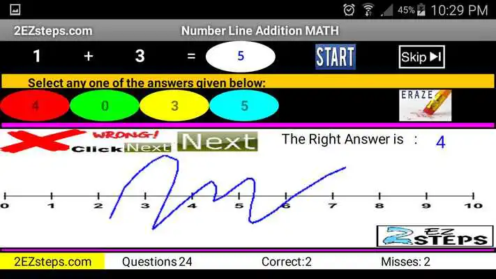 Play Number line Addition MATH