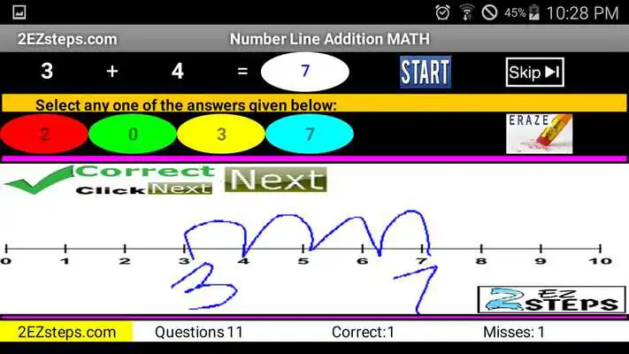 Play Number line Addition MATH