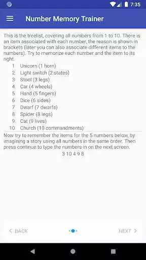 Play Number Memory Trainer as an online game Number Memory Trainer with UptoPlay