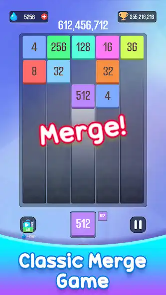 Play Number Merging Master as an online game Number Merging Master with UptoPlay