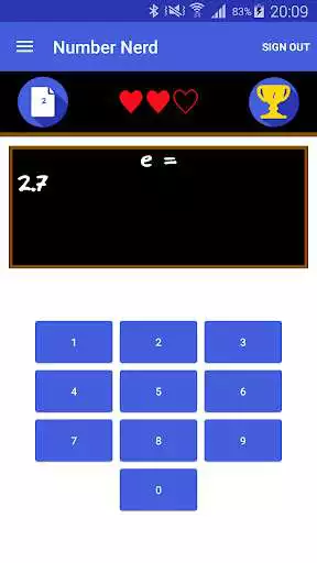 Play Number Nerd - Pi e  primes as an online game Number Nerd - Pi e  primes with UptoPlay