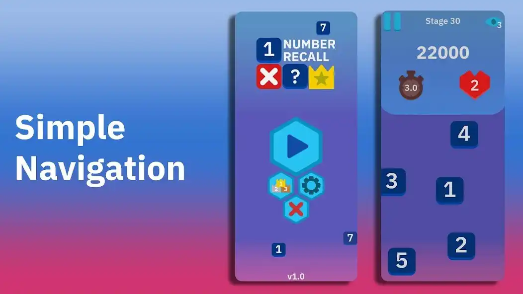 Play Number Recall : Memory Game as an online game Number Recall : Memory Game with UptoPlay