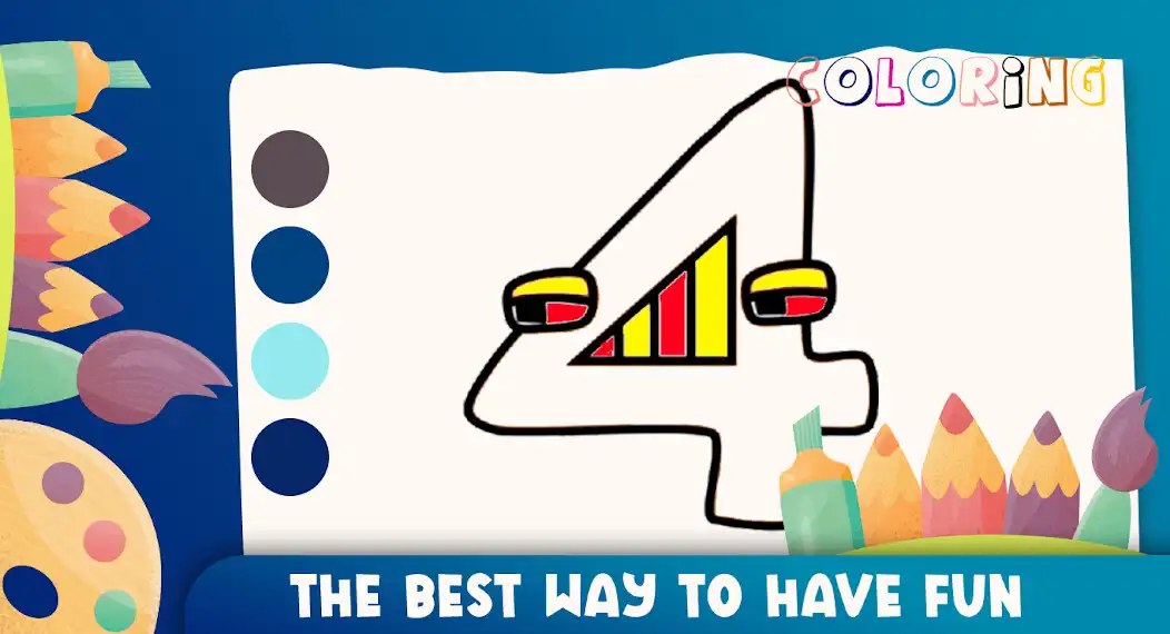 Play Numbers lore - Coloring Page as an online game Numbers lore - Coloring Page with UptoPlay