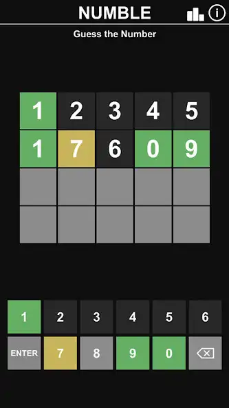 Play Numble - Wordy with numbers as an online game Numble - Wordy with numbers with UptoPlay