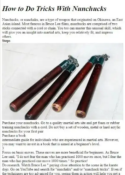 Play Nunchaku Techniques Guide as an online game Nunchaku Techniques Guide with UptoPlay