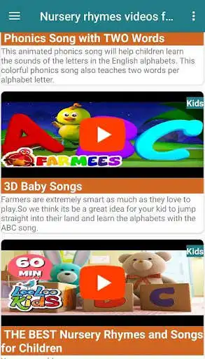 Play Nursery rhymes videos for kids as an online game Nursery rhymes videos for kids with UptoPlay
