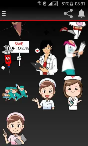 Play nurse stickers  and enjoy nurse stickers with UptoPlay