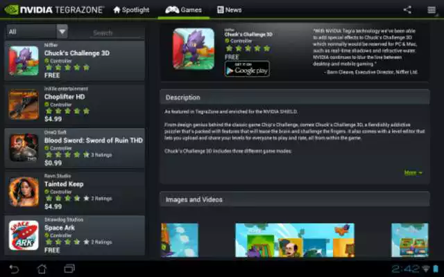 Play NVIDIA TegraZone 2