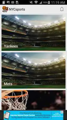 Play NYC sports: Pro Games  Scores