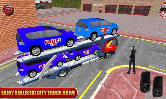 Play NYPD Police Car Offroad Transport Truck