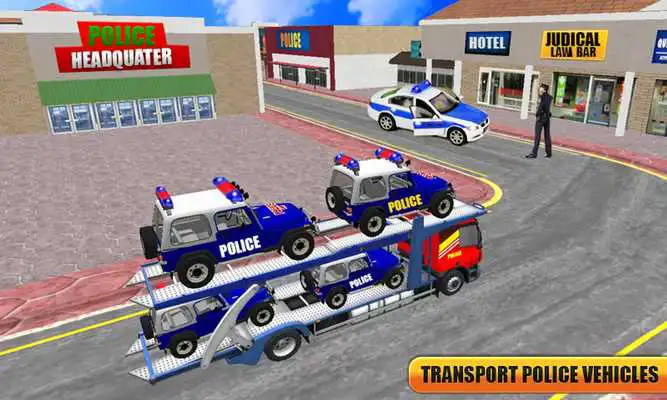 Play NYPD Police Car Offroad Transport Truck