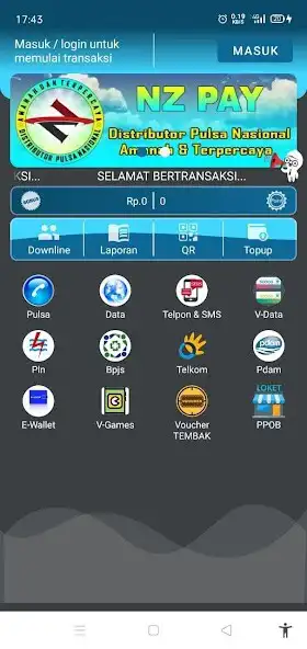 Play NZ Pay - Agen Pulsa dan PPOB  and enjoy NZ Pay - Agen Pulsa dan PPOB with UptoPlay