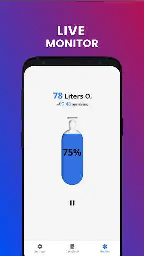 Play O2Monitor- Oxygen duration Calculator & Gas Volume as an online game O2Monitor- Oxygen duration Calculator & Gas Volume with UptoPlay