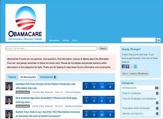 Play Obamacare Forums