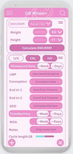 Play OB Wheel+: BMI, Pregnancy calc as an online game OB Wheel+: BMI, Pregnancy calc with UptoPlay