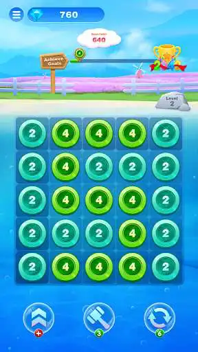 Play Ocean: 2048 Merge as an online game Ocean: 2048 Merge with UptoPlay