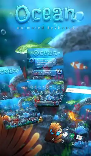 Play Ocean Animated Custom Keyboard + Live Wallpaper  and enjoy Ocean Animated Custom Keyboard + Live Wallpaper with UptoPlay